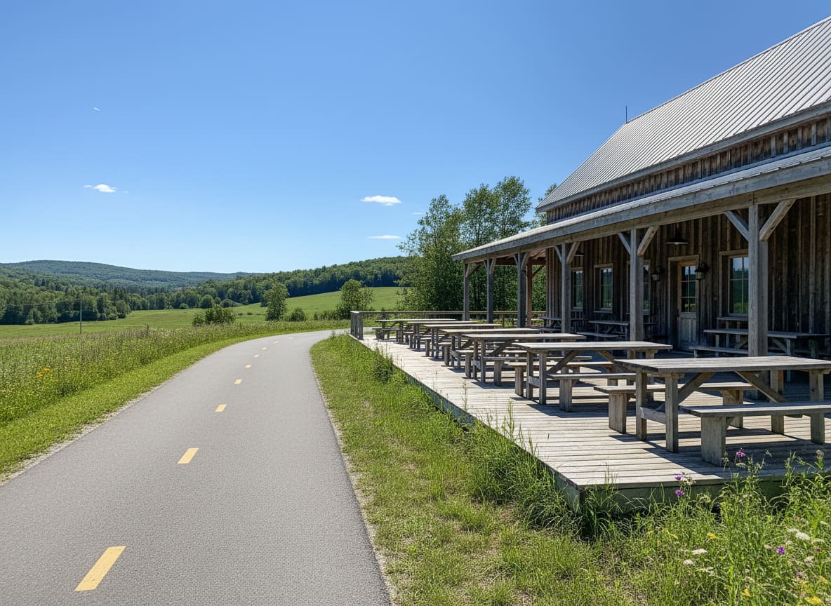 La grange en bois massif, terrasse couverte